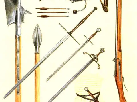 Exemples d'armes utilisées par les Conquistador à l'époque de la Conquête