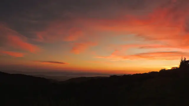 Couché de soleil depuis Monteverde au Costa Rica 