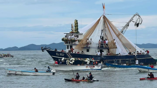 Célébration de la Vierge de la Mer à Puntarenas au cours du ois de juillet