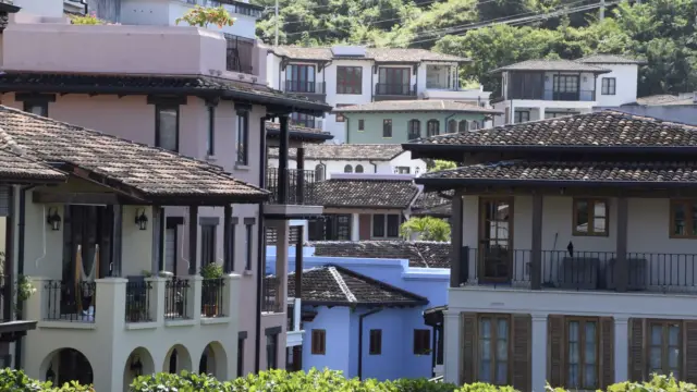 Vue du village de Las Catalinas depuis le toit de l'hôtel Santarena