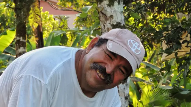 Don Rodolfo et son superbe sourire, propriétaire de la Finca Sura