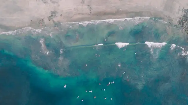 Plage de Tamarindo en vue aérienne