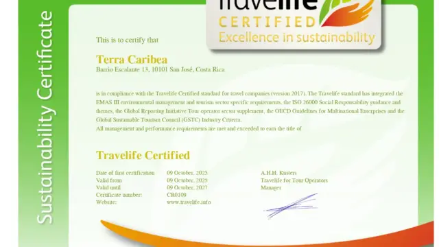 Travelife Certified Terra Caribea