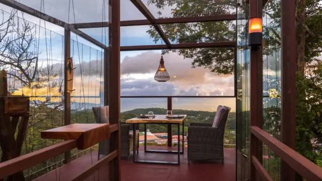 Espace dégustation du Tree Top Dining à Monteverde