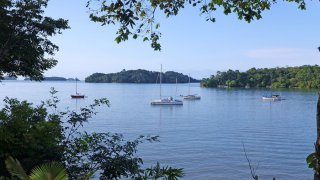Baie de Boca Chica depuis l'hôtel Bocas del Mar, au Panama